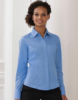 Camisa Mulher R924F Popeline M. Comprida