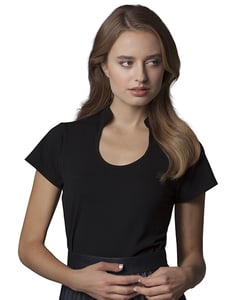Kustom Kit KK755 - T-Shirt Mulher Corporate Gola Mandarin