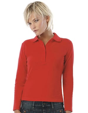 B&C Safran Pure LSL Women - Polo Piqué Mulher M.C Safran Pure LSL Wome