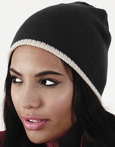 Beechfield B44c - Gorro/Chapéu de 2 tons em Malha