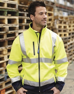 Yoko HVK09 - Casaco Softshell Laboral Alta Visibilidade