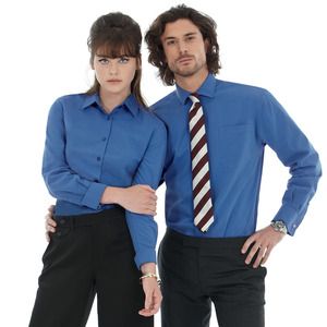 B&C SMP41 - Camisa Popeline M. Comprida Heritage LSL Men