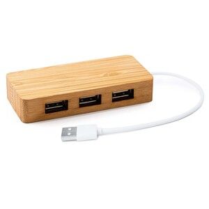NEPTUNE Entrada USB feita com corpo de bambu e cabo em branco - EgotierPro IA3023