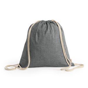 Stamina MO7165 - BRESCIA Mochila de cordões em algodão reciclado de 120 g/m² com acabado marmorizado e cordões em cor natural