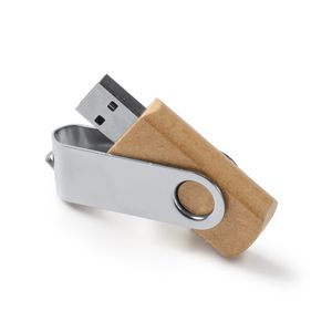Stamina US4196 - VIBO USB memory stick in recycled cardboard with metal swivel clip