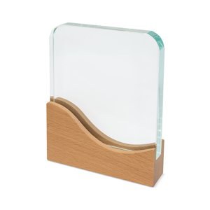 Claps 95172 - Wooden Base Trophy with Glass Plate