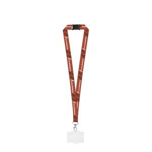 Lanyard'In 94430 - Lanyard para sublimação em poliéster reciclado (100% rPET) com mosquetão, fecho de segurança e porta cartões rígido