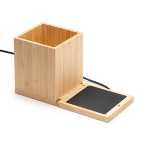 Stamina CT1551 - JULES Pen holder with foldable cup warmer made of bamboo