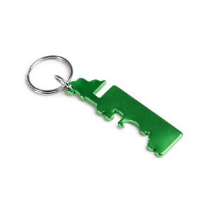 Stamina KO1802 - BREBEL Porta-chaves abre-garrafas com a forma de um passadiço em alumínio reciclado