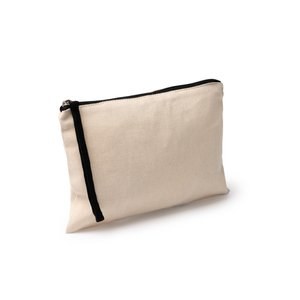 Stamina NE1661 - NASBIL Saco de toilette 100% algodão 260 g/m² com fecho de correr e pega de cabide colorida