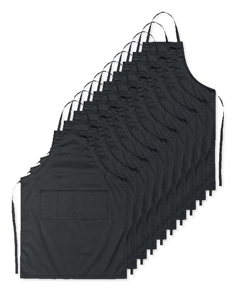 Pack of 10 GiftRetail MO8441 - FITTED KITAB Premium Adjustable Kitchen Apron with Pockets