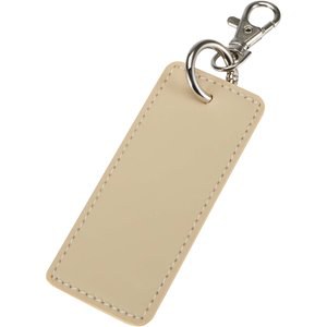 Porta-chaves retangular reciclado com berloque GRS "Resi Plus" - EgotierPro 130141