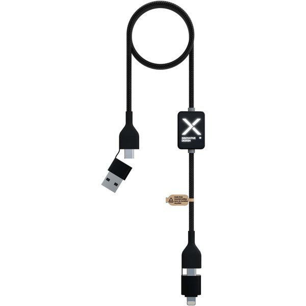 SCX.design 2PX212 - Cabo de carregamento de 60 W com interruptor e logotipo iluminado "SCX.design C32"