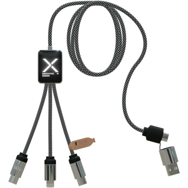 SCX.design 2PX213 - Cabo de carregamento Tipo C de 60 W com logotipo duplo iluminado "SCX.design C33"