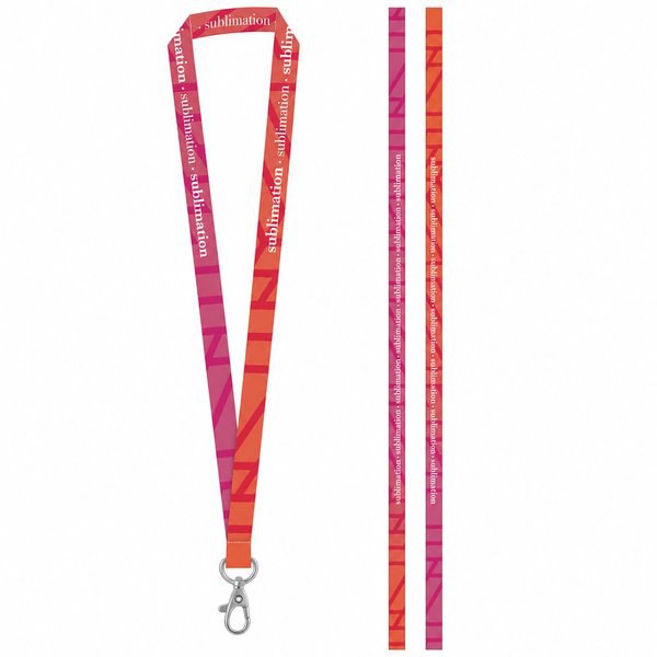 Amostra impressa de SET Lanyard SUBLIMATION Long II (20 mm) com mosquetão de gatilho 20 mm