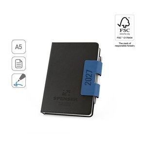 Agenda A5 com capa rígida em PU - Egotier 96108
