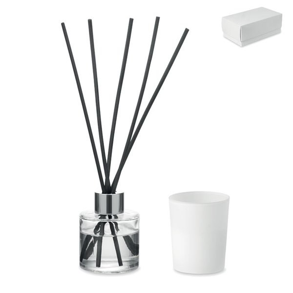 KALOMA SET Difusor e vela de baunilha - GiftRetail MO3118
