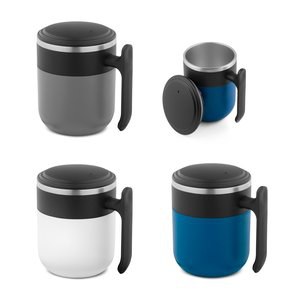 Caneca de viagem com parede interior em aço inoxidável e acabamento mate 400 mL - Egotier 94439