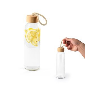 Garrafa em vidro com tampa em bambu 520 mL - Egotier 94449