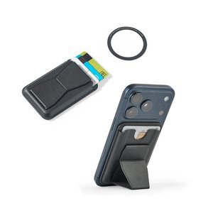 Porta-cartões magnético em PU, de fácil fixação na parte traseira do telemóvel, com bloqueio RFID - Egotier 95130